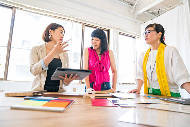 Female executives at an interior design or architectural firm