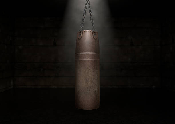 istock Vintage Leather Punching Bag 583808702