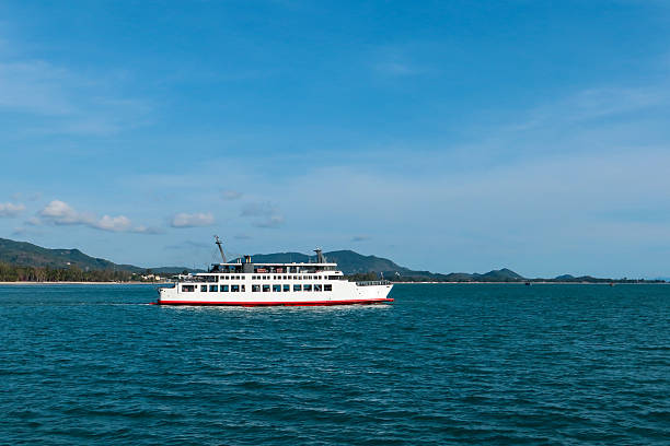 istock Ferry ship in the sea 583812950