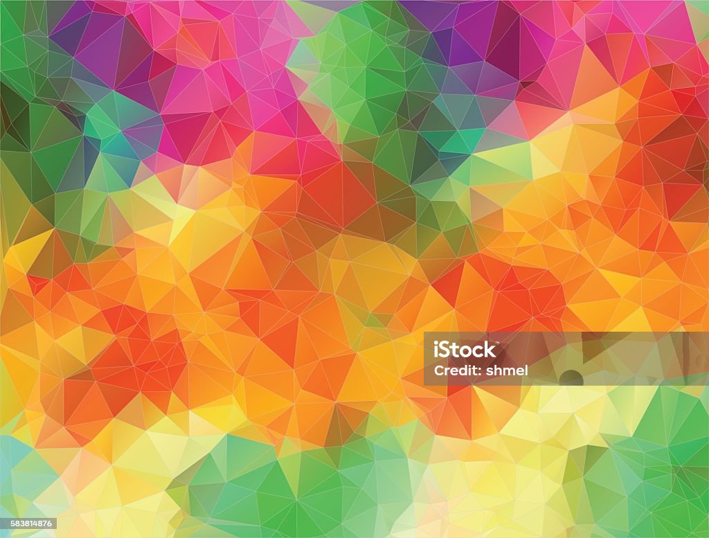 Multiple Color Object 2d Abstract 2d Mulicolor Composition With Triangle Shapes Stock ...