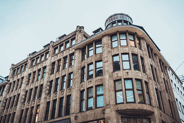 istock Historic building with round corner and cupola 583815170