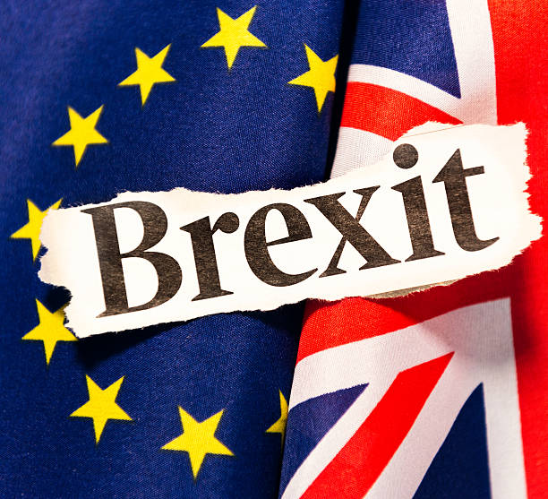 Brexit - British Exit from the European Union The word 'Brexit' from a newspaper headline, following the UK decision to leave the European Union, following a public referendum held on 23rd June 2016. 2016 stock pictures, royalty-free photos & images