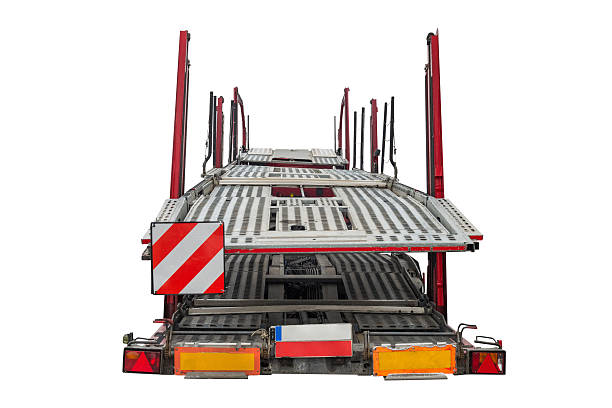 a semi truck towing a trailer