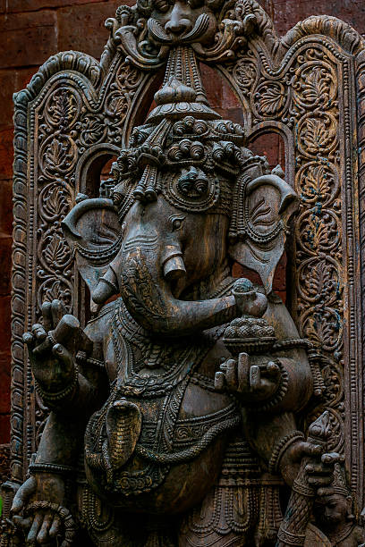 istock Carved wooden Ganesh 583821264