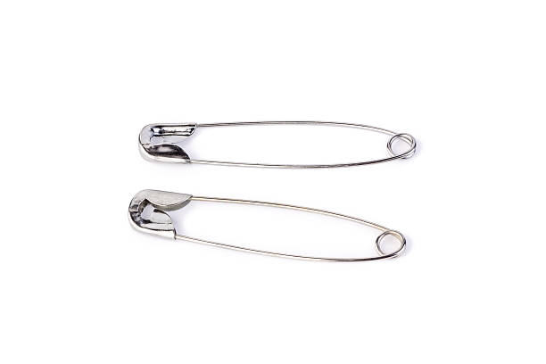 istock Safety pin isolated on white background 583824136