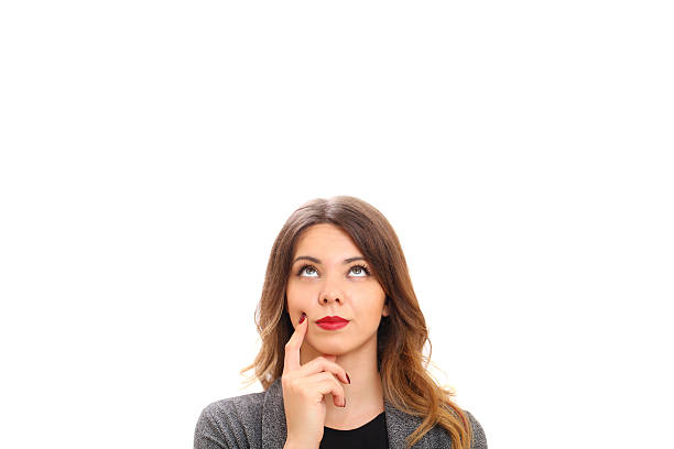 istock Young Caucasian woman thinking 583827426