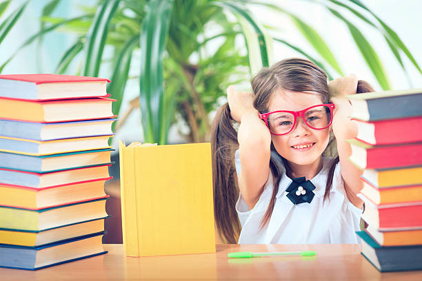 istock Kid  Reading Book, Pupil Learn Lesson and Dream, Education 583828120