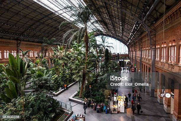 Estacion De Atocha Train Station Horizontal Inside Hall Stock Photo - Download Image Now