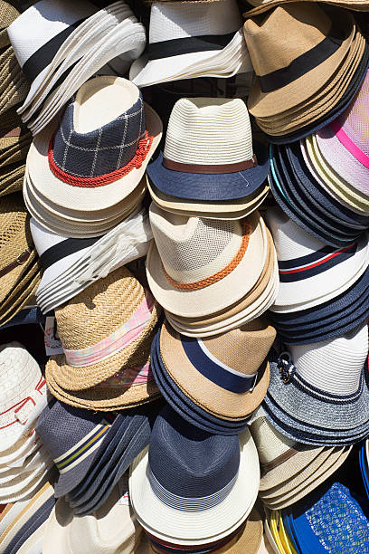 istock Collection of sun hats 583833844