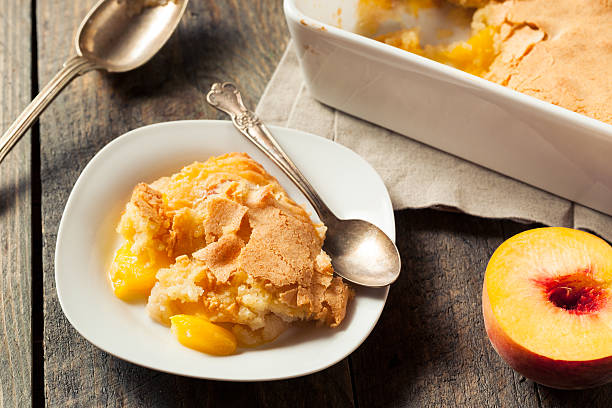 istock Delicious Homemade Peach Cobbler 583847236