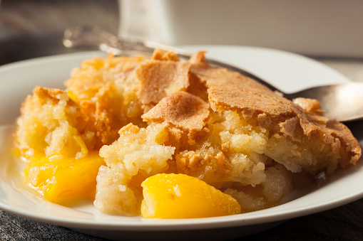 Delicious Homemade Peach Cobbler with a Pastry Crust