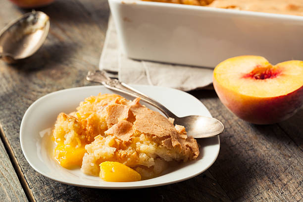 istock Delicious Homemade Peach Cobbler 583847314
