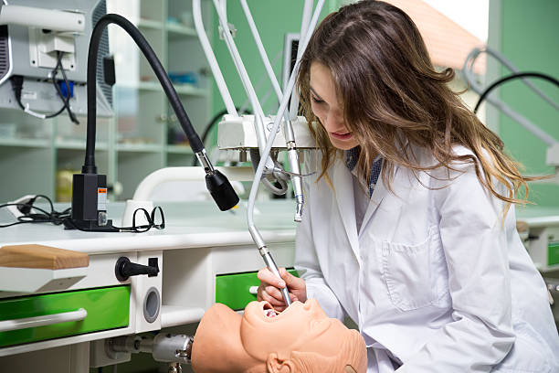 istock Dental student first time in clinic 583847326