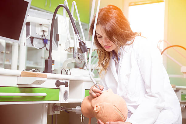 istock Dental student first time in clinic 583847466