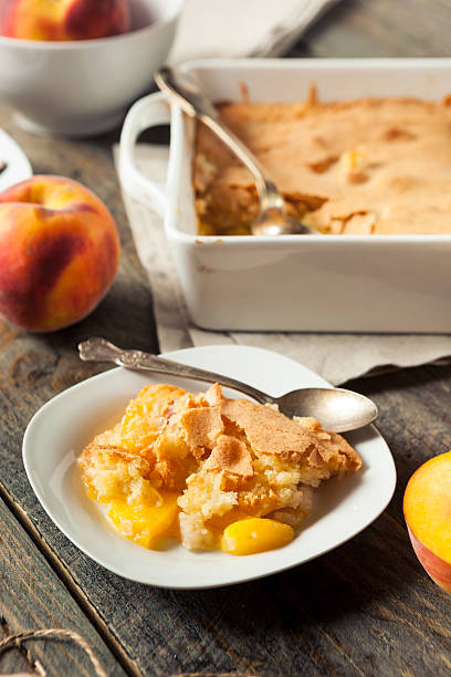 istock Delicious Homemade Peach Cobbler 583847554