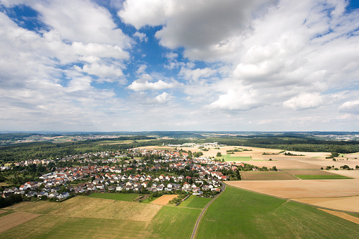 Aerial view - Fernwald-Annerod in Central Hesse, Germany