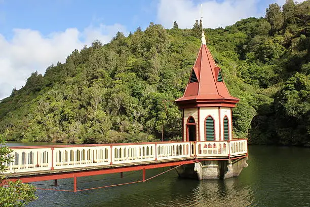 A pump house designed in Victorian times, when reservoir was built.