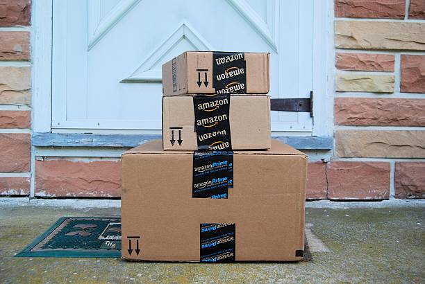 Amazon Packages Hagerstown, MD, USA - June 2, 2014: Image of an Amazon packages. Amazon is an online company and is the largest retailer in the world. amazon.com photos stock pictures, royalty-free photos & images