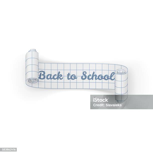 School Ribbon Background Back To School Curved Festive Ribbon Stock Illustration - Download ...