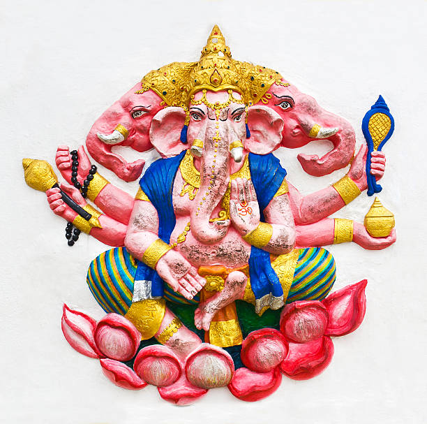 dieu hindou ganesh  - thai culture thailand painted image craft product photos et images de collection