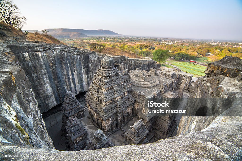Kailas temple in Ellora caves complex in India Kailas temple in Ellora caves complex, Maharashtra state in India Ellora Stock Photo