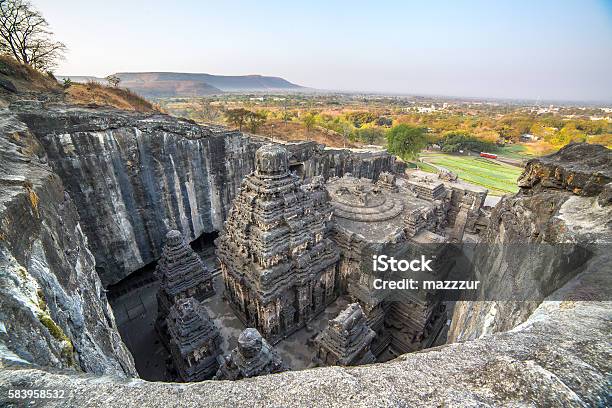 Kailas Temple In Ellora Caves Complex In India Stock Photo - Download Image Now - Ellora, Ajanta Caves, India