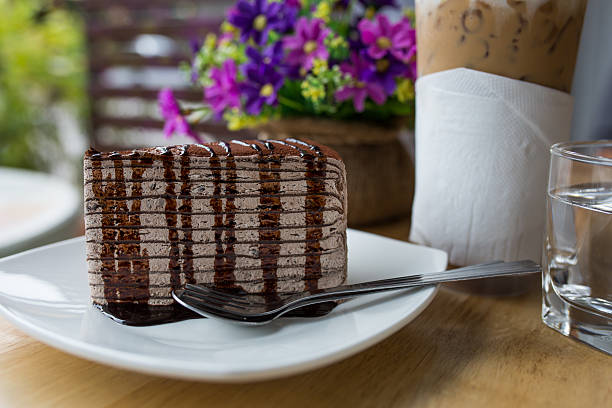 istock cake with coffee at the cafe in the afternoon 583961728