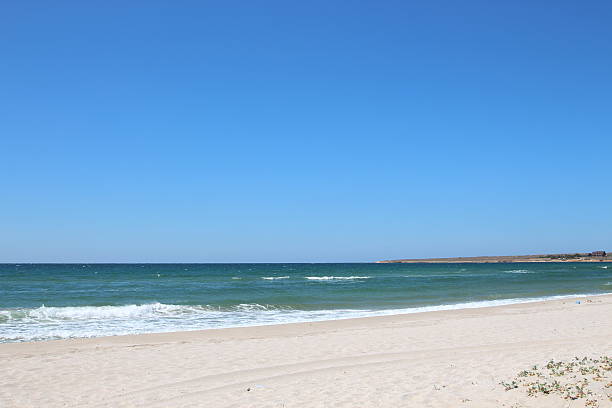 istock Sea view from the sandy beach 583962150