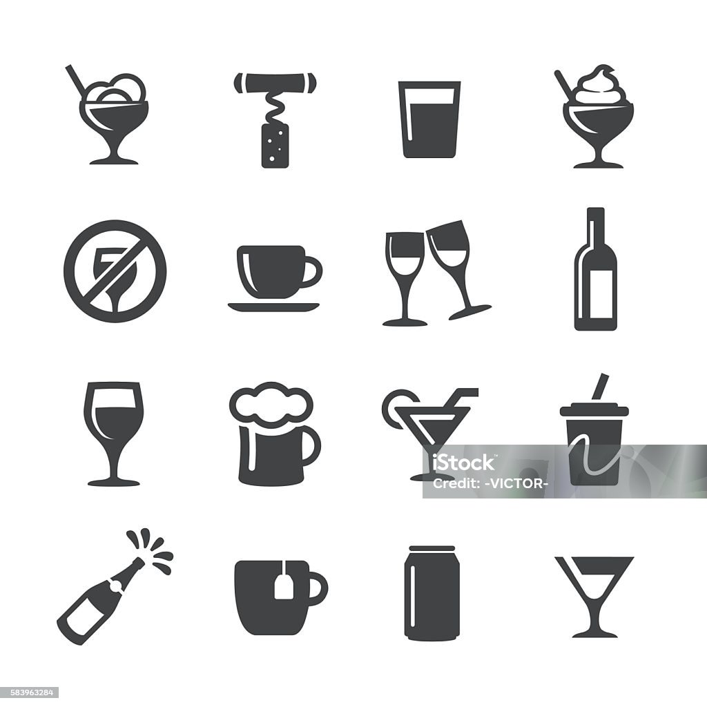 Drink Icons - Acme Series View All: Icon Symbol stock vector