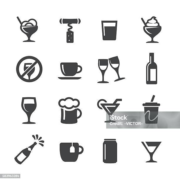 Drink Icons Acme Series Stock Illustration - Download Image Now - Icon Symbol, Drinking, Cocktail