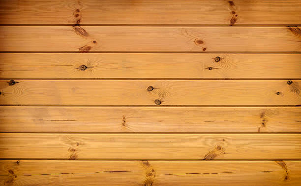 fondo de textura de pared marrón tablón de madera - knotted wood plank wall abstract texture fotografías e imágenes de stock