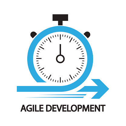 agile development,Stopwatch concept ,icon and symbol