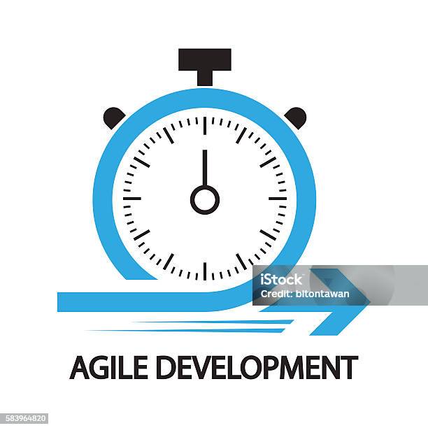 Agile Development Stopwatch Concept Icon And Symbol Stock Illustration - Download Image Now