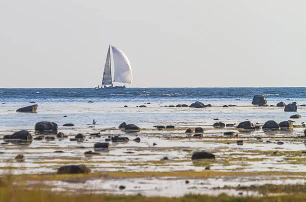 Sailingboat outside the Island of Gotland, Sweden