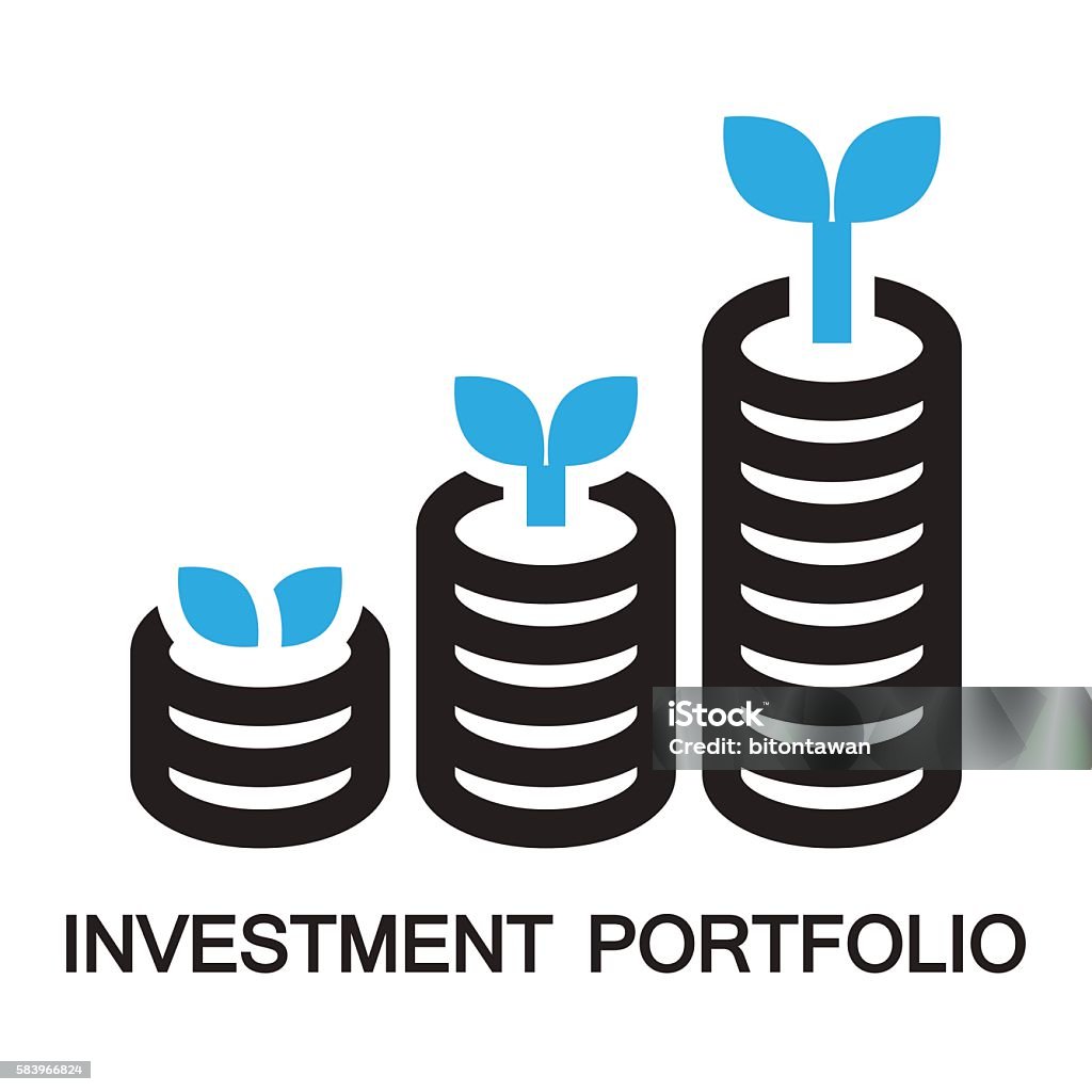 investment portpolio,icon and symbol Growth stock vector