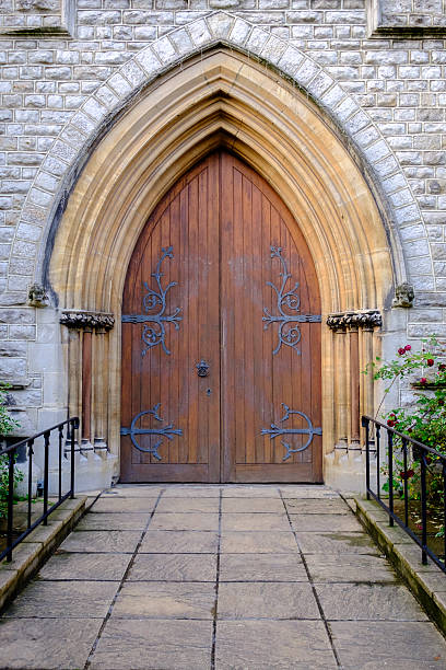 istock Old church door 583967368