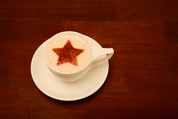 Froth Art with a star stock photo