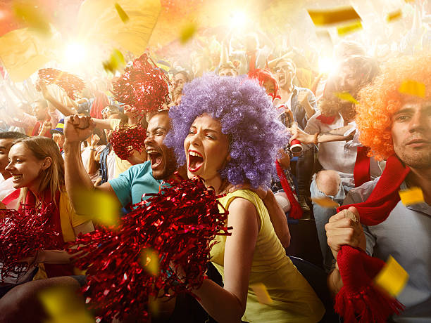 istock Sport fans: Group of cheering fans 583970272