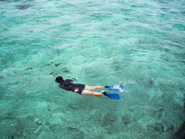 istock snorkeling in the clear blue Indian ocean 583970396