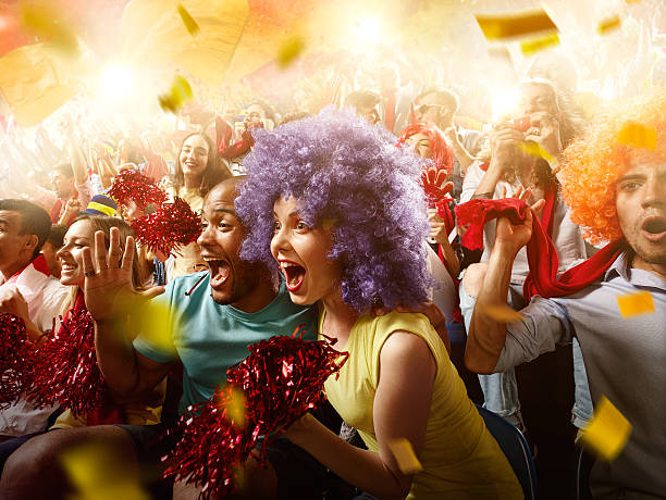 istock Sport fans: Group of cheering fans 583970488