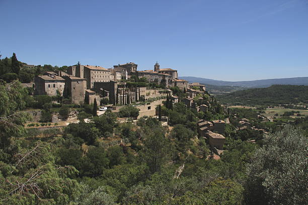 Mountain village Gordes in Vaucluse in France stock photo
