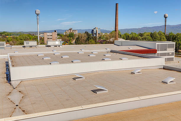 istock Building roof top details 583976872