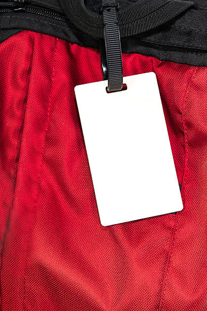istock luggage tag on the bag 583977966