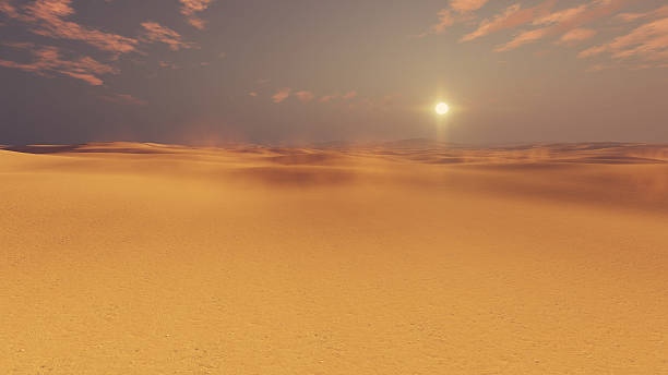 istock Barren desert lands at sunset 583981174