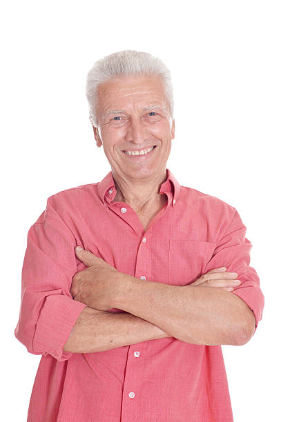 istock happy senior man in shirt 583986680