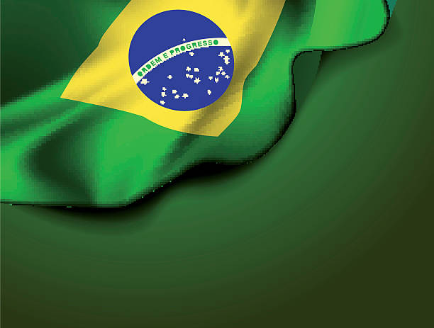 istock Waving flag of Brazil, South America 583989660