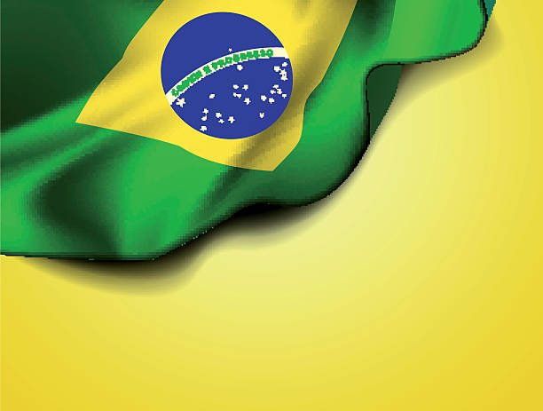 istock Waving flag of Brazil, South America 583989780