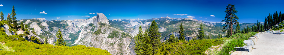 Yosemite National Park Panorama Taken from Observing Point. California, United States of America.