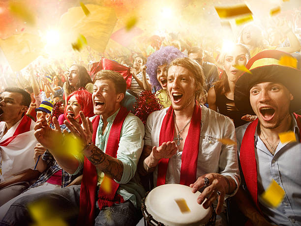 istock Sport fans: Group of cheering fans 583994902
