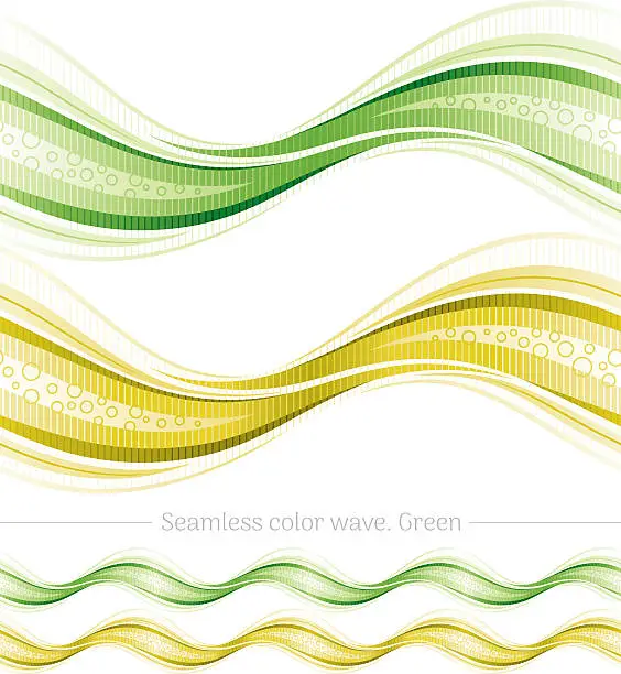 Vector illustration of Abstract seamless wave pattern on white background. Vector illustration set